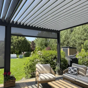 Pergola tarasowa DELUXE Wall 3,6x6 Anthracite – Gutroof — zdjęcie wariantu 7 Pergola tarasowa DELUXE Wall 3,6x6 Anthracite – Gutroof — zdjęcie wariantu 7
