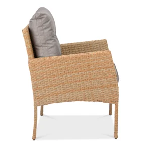 Fotel technorattanowy CORTINA Beige widok od boku Fotel technorattanowy CORTINA Beige widok od boku