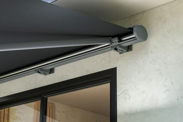 Markiza tarasowa DELUXE PLUS AUTOMATIC 400x300 GREY z LED i czujnikiem – Gutroof — zdjęcie wariantu 7