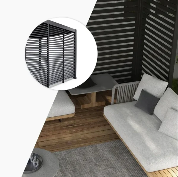 Panel żaluzja do pergoli PREMIUM 3m, Anthracite – GUTROOF — zdjęcie wariantu 7 Panel żaluzja do pergoli PREMIUM 3m, Anthracite – GUTROOF — zdjęcie wariantu 7