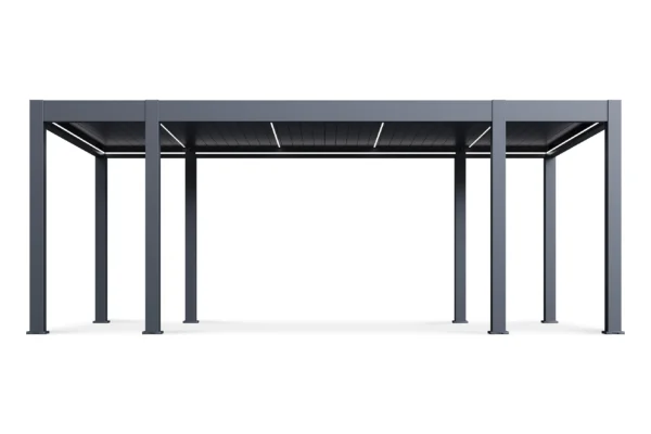 Pergola tarasowa REFERENCE AUTOMATIC 3.6x6.57 z oświetleniem LED Anthracite – Gutroof — zdjęcie wariantu 7