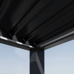 Pergola elektryczna tarasowa DELUXE PRO AUTOMATIC 3x4 z oświetleniem LED, Anthracite – Gutroof — zdjęcie wariantu 7 Pergola elektryczna tarasowa DELUXE PRO AUTOMATIC 3x4 z oświetleniem LED, Anthracite – Gutroof — zdjęcie wariantu 7