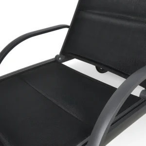 Leżak ogrodowy aluminiowy MAJORKA Black