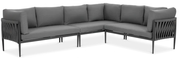 Narożnik ogrodowy aluminiowy MONZA Caffe + fotel Grey – FURRORE — zdjęcie wariantu 8 Narożnik ogrodowy aluminiowy MONZA Caffe + fotel Grey – FURRORE — zdjęcie wariantu 8