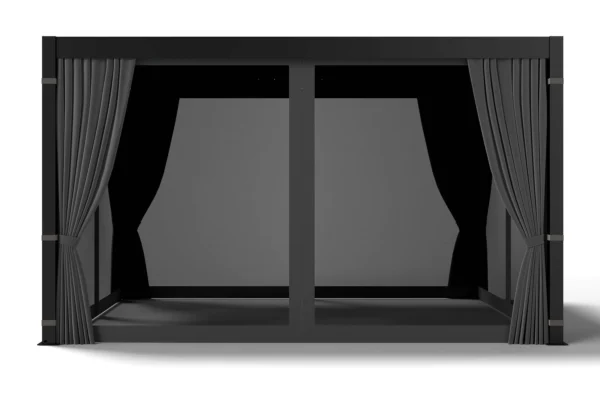 Komplet 4 zasłon bocznnych z siatką moskitierą do pergoli PRIMARY 3x4 Anthracite – GUTROOF — zdjęcie wariantu 8 Komplet 4 zasłon bocznnych z siatką moskitierą do pergoli PRIMARY 3x4 Anthracite – GUTROOF — zdjęcie wariantu 8