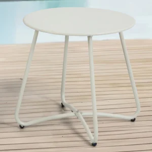 Stolik ogrodowy Art Light Beige w aranżacji na tarasie