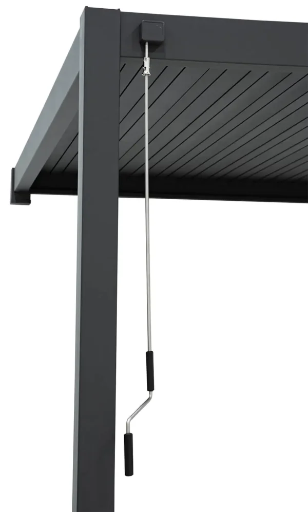 Pergola ścienna ogrodowa na taras 3x3 Premium Wall Anthracite – Gutroof — zdjęcie wariantu 10 Pergola ścienna ogrodowa na taras 3x3 Premium Wall Anthracite – Gutroof — zdjęcie wariantu 10