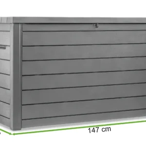 Schowek ogrodowy ONTARIO BOX 870L Graphite – Keter — wymiary produktu