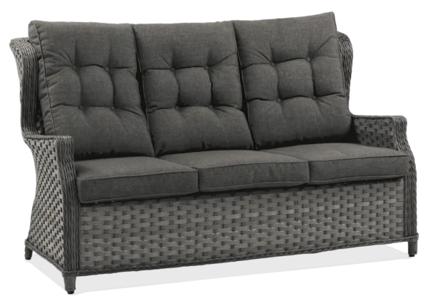 sofa w kolorze melange z technorattanu
