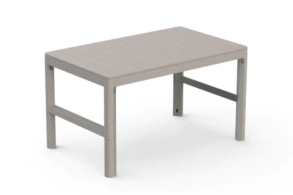 Regulowany stół ogrodowy Keter SCANDI MAX w kolorze pebble grey na białym tle Regulowany stół ogrodowy Keter SCANDI MAX w kolorze pebble grey na białym tle