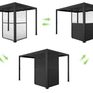 Regulowany panel żaluzjowy do pergoli PREMIUM 3m, anthracite – GUTROOF — zdjęcie wariantu 11