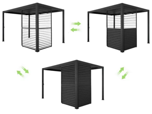 Regulowany panel żaluzjowy do pergoli PREMIUM 3m, anthracite – GUTROOF — zdjęcie wariantu 11