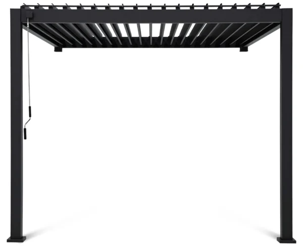 Pergola ścienna ogrodowa na taras 3x3 Premium Wall Anthracite – Gutroof — zdjęcie wariantu 11 Pergola ścienna ogrodowa na taras 3x3 Premium Wall Anthracite – Gutroof — zdjęcie wariantu 11