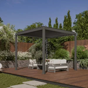 Pergola ogrodowa na taras Premium 3x3 Anthracite – Gutroof — zdjęcie wariantu 12 Pergola ogrodowa na taras Premium 3x3 Anthracite – Gutroof — zdjęcie wariantu 12