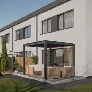 Pergola ogrodowa na taras Premium 3x3 Anthracite – Gutroof — zdjęcie wariantu 13 Pergola ogrodowa na taras Premium 3x3 Anthracite – Gutroof — zdjęcie wariantu 13