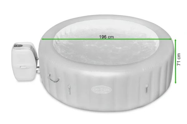 Jacuzzi ogrodowe PALM SPRINGS Airjet, nadmuchiwane – Bestway 60017 — wymiary produktu Jacuzzi ogrodowe PALM SPRINGS Airjet, nadmuchiwane – Bestway 60017 — wymiary produktu