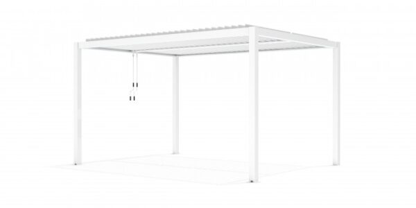 Pergola tarasowa Luxe 3 × 4 m, wys. 2,3 m – biała – widok produktu Pergola tarasowa Luxe 3 × 4 m, wys. 2,3 m – biała – widok produktu