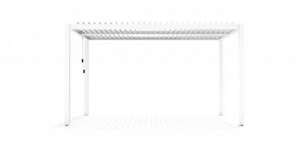 Pergola tarasowa Luxe 3 × 4 m, wys. 2,3 m – biała – widok produktu Pergola tarasowa Luxe 3 × 4 m, wys. 2,3 m – biała – widok produktu