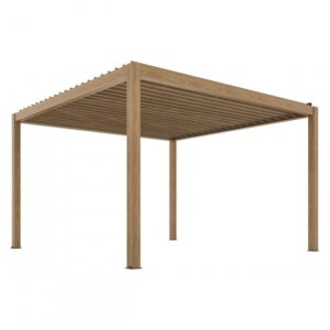 Pergola elektryczna Luxe 3 × 4 m, wys. 2,34 m – kolor drewna – widok produktu