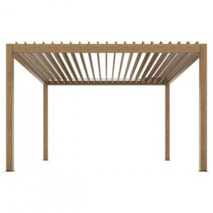 Pergola elektryczna Luxe 3 × 4 m, wys. 2,34 m – kolor drewna – widok produktu