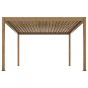 Pergola elektryczna Luxe 3 × 4 m, wys. 2,34 m – kolor drewna – widok produktu