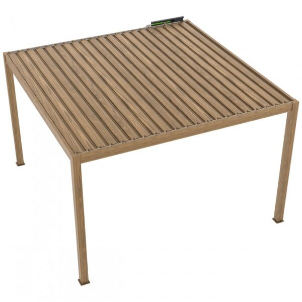 Pergola elektryczna Luxe 3 × 4 m, wys. 2,34 m – kolor drewna – widok produktu