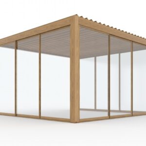 Drzwi szklane Luxe 270 × 218 cm – kolor drewna – aranżacja