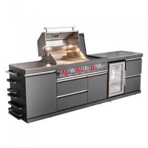 Kuchnia ogrodowa BBQ Line GB411A z grillem i lodówką – widok produktu Kuchnia ogrodowa BBQ Line GB411A z grillem i lodówką – widok produktu