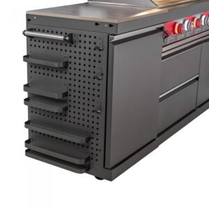 Kuchnia ogrodowa BBQ Line GB411A z grillem i lodówką – szczegóły wykonania Kuchnia ogrodowa BBQ Line GB411A z grillem i lodówką – szczegóły wykonania