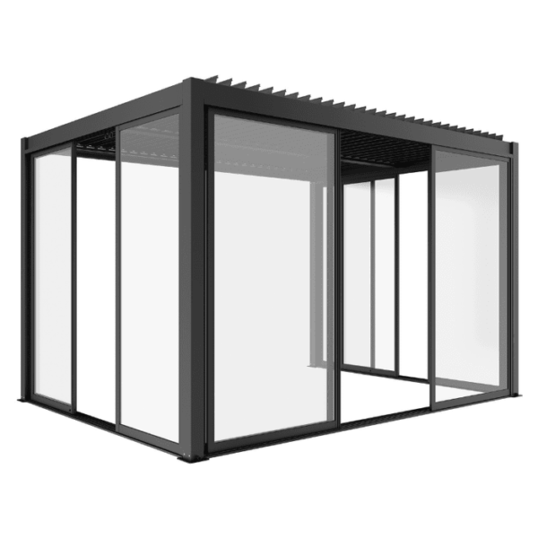 Drzwi szklane Luxe 270 × 238 cm – antracyt – aranżacja