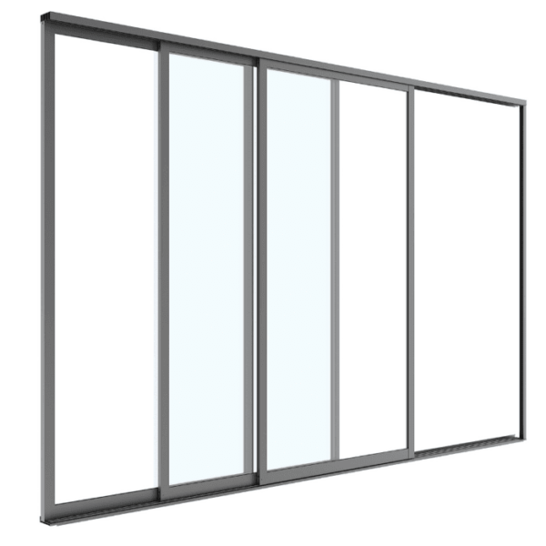 Drzwi szklane Luxe 270 × 238 cm – antracyt – widok produktu