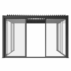 Drzwi szklane Luxe 270 × 238 cm – antracyt – aranżacja