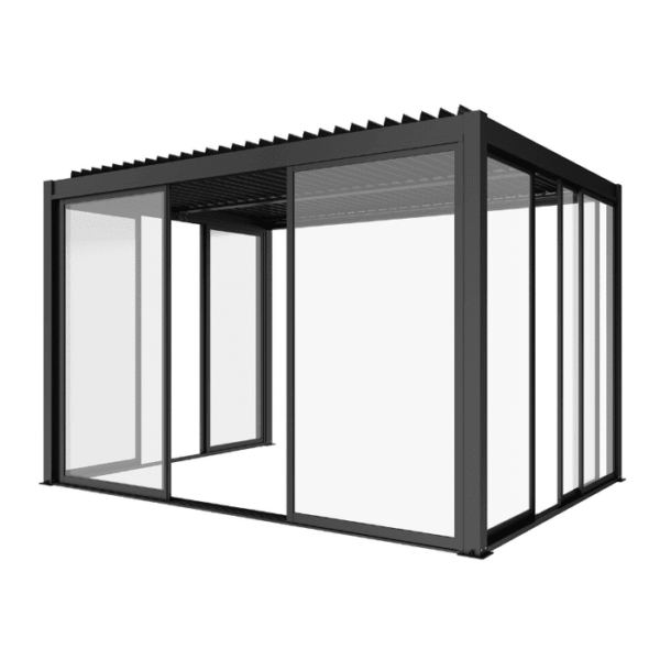 Drzwi szklane Luxe 270 × 238 cm – antracyt – aranżacja
