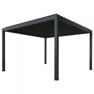 Pergola elektryczna Luxe 4 × 4 m, wys. 2,5 m – antracytowa – widok produktu Pergola elektryczna Luxe 4 × 4 m, wys. 2,5 m – antracytowa – widok produktu