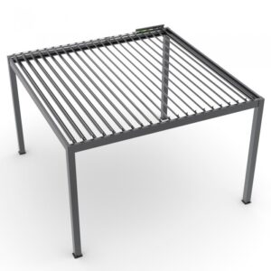 Pergola elektryczna Luxe 4 × 4 m, wys. 2,5 m – antracytowa – widok produktu Pergola elektryczna Luxe 4 × 4 m, wys. 2,5 m – antracytowa – widok produktu