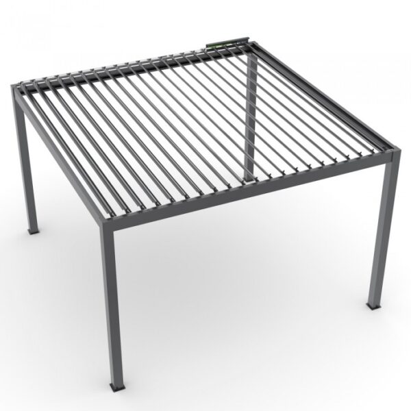 Pergola elektryczna Luxe 4 × 4 m, wys. 2,5 m – antracytowa – widok produktu Pergola elektryczna Luxe 4 × 4 m, wys. 2,5 m – antracytowa – widok produktu
