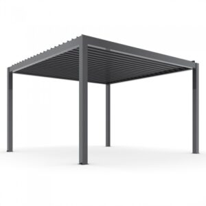 Pergola elektryczna Luxe 4 × 4 m, wys. 2,5 m – antracytowa – widok produktu Pergola elektryczna Luxe 4 × 4 m, wys. 2,5 m – antracytowa – widok produktu