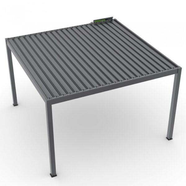 Pergola elektryczna Luxe 4 × 4 m, wys. 2,5 m – antracytowa – widok produktu Pergola elektryczna Luxe 4 × 4 m, wys. 2,5 m – antracytowa – widok produktu