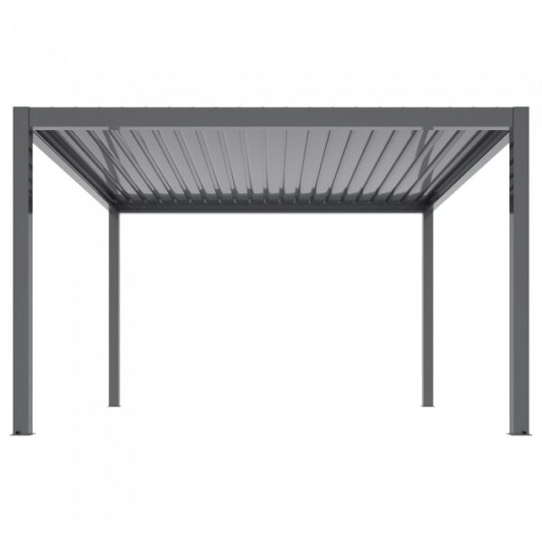 Pergola elektryczna Luxe 4 × 4 m, wys. 2,5 m – antracytowa – widok produktu Pergola elektryczna Luxe 4 × 4 m, wys. 2,5 m – antracytowa – widok produktu