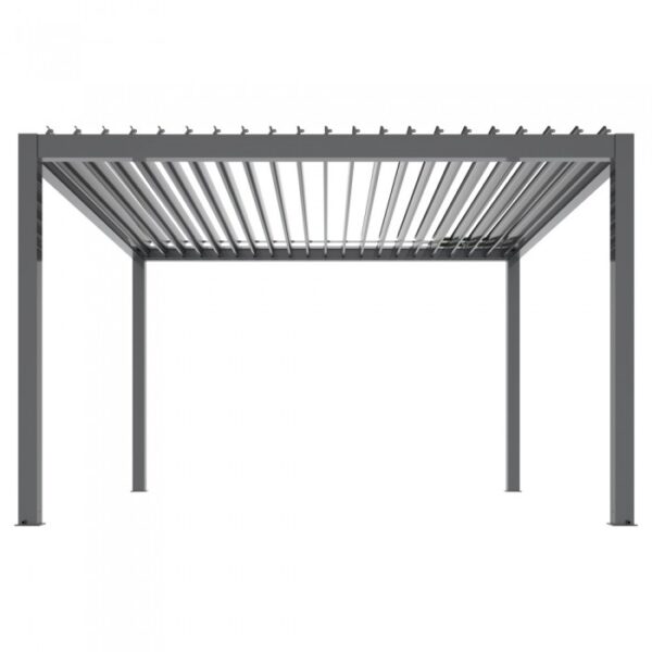 Pergola elektryczna Luxe 4 × 4 m, wys. 2,5 m – antracytowa – widok produktu Pergola elektryczna Luxe 4 × 4 m, wys. 2,5 m – antracytowa – widok produktu