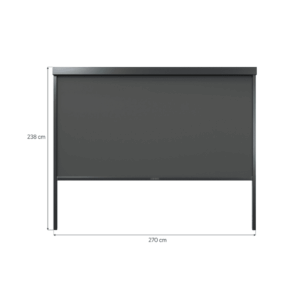 Roleta boczna Luxe 270 × 238 cm – ręczna, antracyt – wymiary