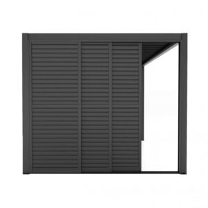 Drzwi żaluzjowe przesuwne Luxe 270 × 238 cm – antracyt – aranżacja