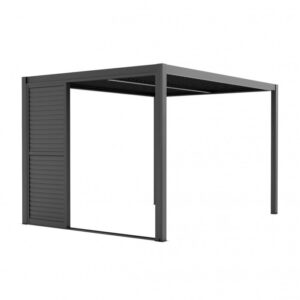 Drzwi żaluzjowe przesuwne Luxe 270 × 238 cm – antracyt – aranżacja