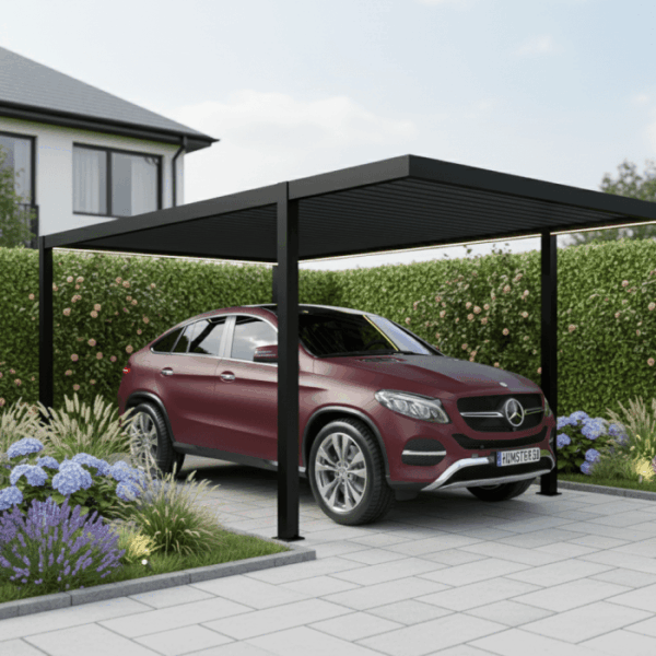 Wiata samochodowa Classic 3 × 5 m z LED – aranżacja Wiata samochodowa Classic 3 × 5 m z LED – aranżacja