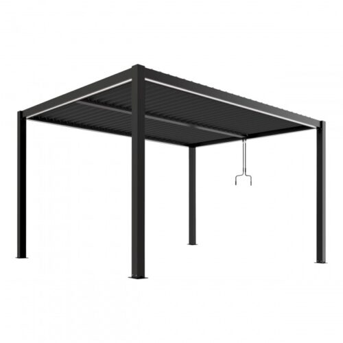 Aluminiowa pergola Luxe 3 × 4 m z zamkniętym dachem lamelowym